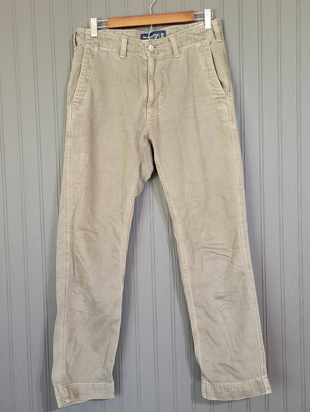 Abercrombie & Fitch A & F Lightweight Jeans Straight Leg Green Brown Men's 30x30
